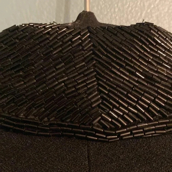 Eleanor P Brenner vintage black blazer - women’s L - wool/silk - beaded - Picture 7 of 8